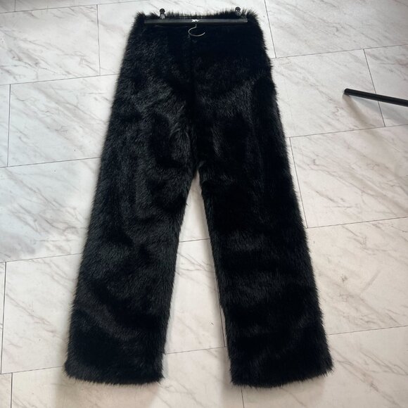 AKINGS Black Fur Pants (Size S) - Picture 3 of 3
